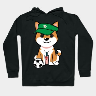 Funny orange dog is a soccer coach Hoodie